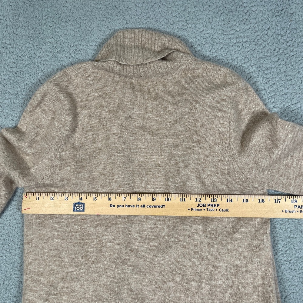 Quince Open Cashmere Cardigan Womens S Oatmeal Tan Tight Knit Drape Fit Luxury - Picture 7 of 8